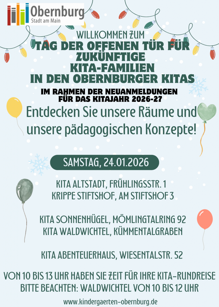 Tag der offenen Tür der Obernburger KITAS. Sa. 24.01.2026